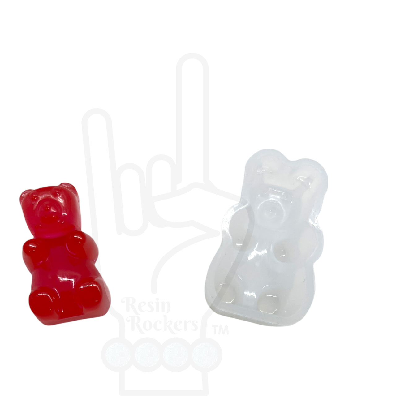 Jumbo 3 Inch UV Safe Gummy Bear Transparent Silicone Mold for Epoxy or UV Resin Art