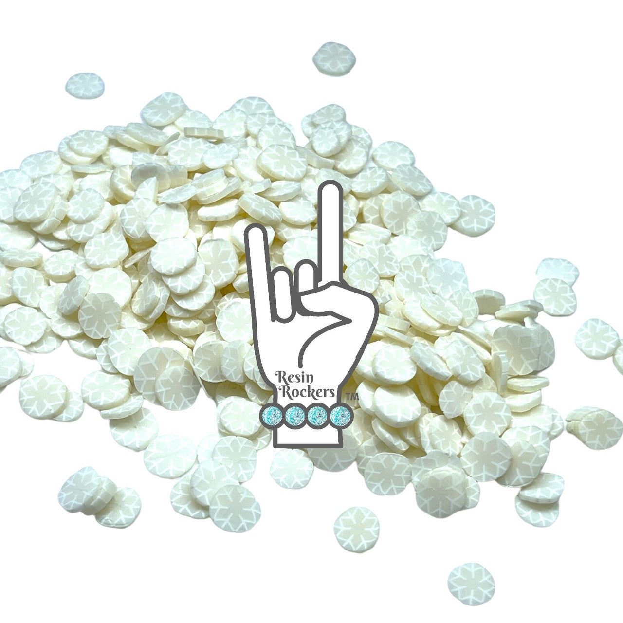 Snowflake Polymer Clay Pieces for Epoxy and UV Resin Art