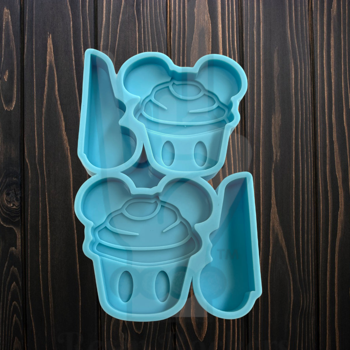 Mouse Ear Cupcake Straw Topper Silicone Mold for Epoxy Resin Art