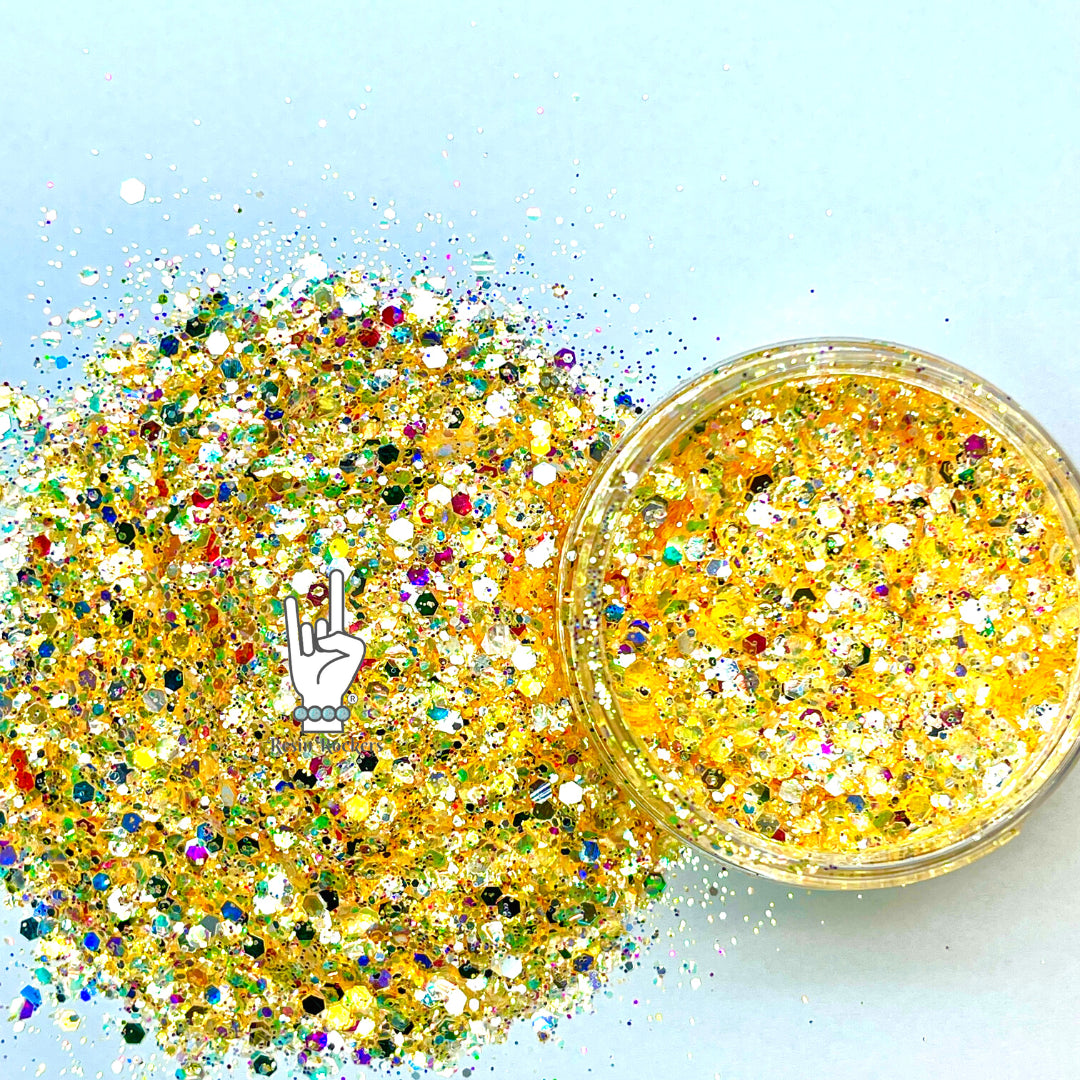 The Final Countdown Resin Rockers Exclusive Glam Metal Pixie for Poxy Chunky Glitter Mix