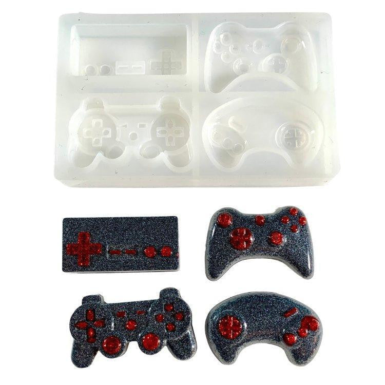 Playstation, XBox, Nintendo Game Controller Keychain Mold - Transparent Silicone - for Epoxy Resin Art