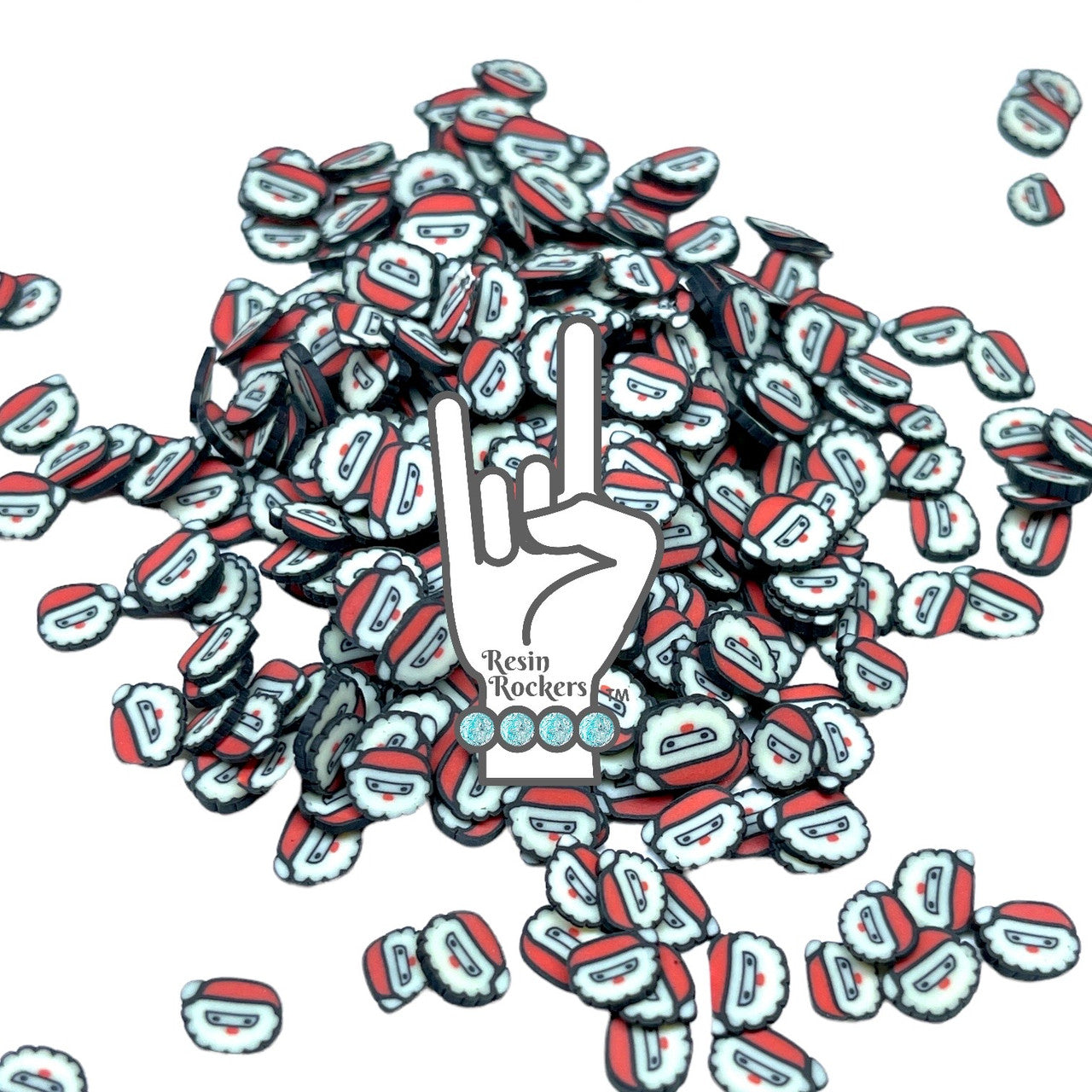 Santa Polymer Clay Pieces for Epoxy and UV Resin Art