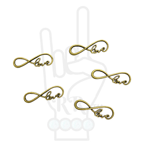 LOVE Infinity Symbol Metal Inclusions (5 Pack)