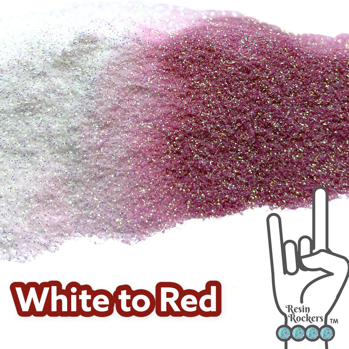 UV Reactive White to Red (Burgundy) Pixie for Poxy Color Changing Micro Fine Glitter