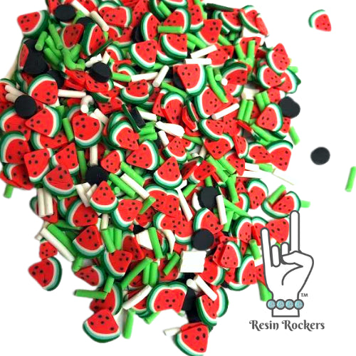 Watermelon Sugar Mix Polymer Clay Pieces for Epoxy and UV Resin Art