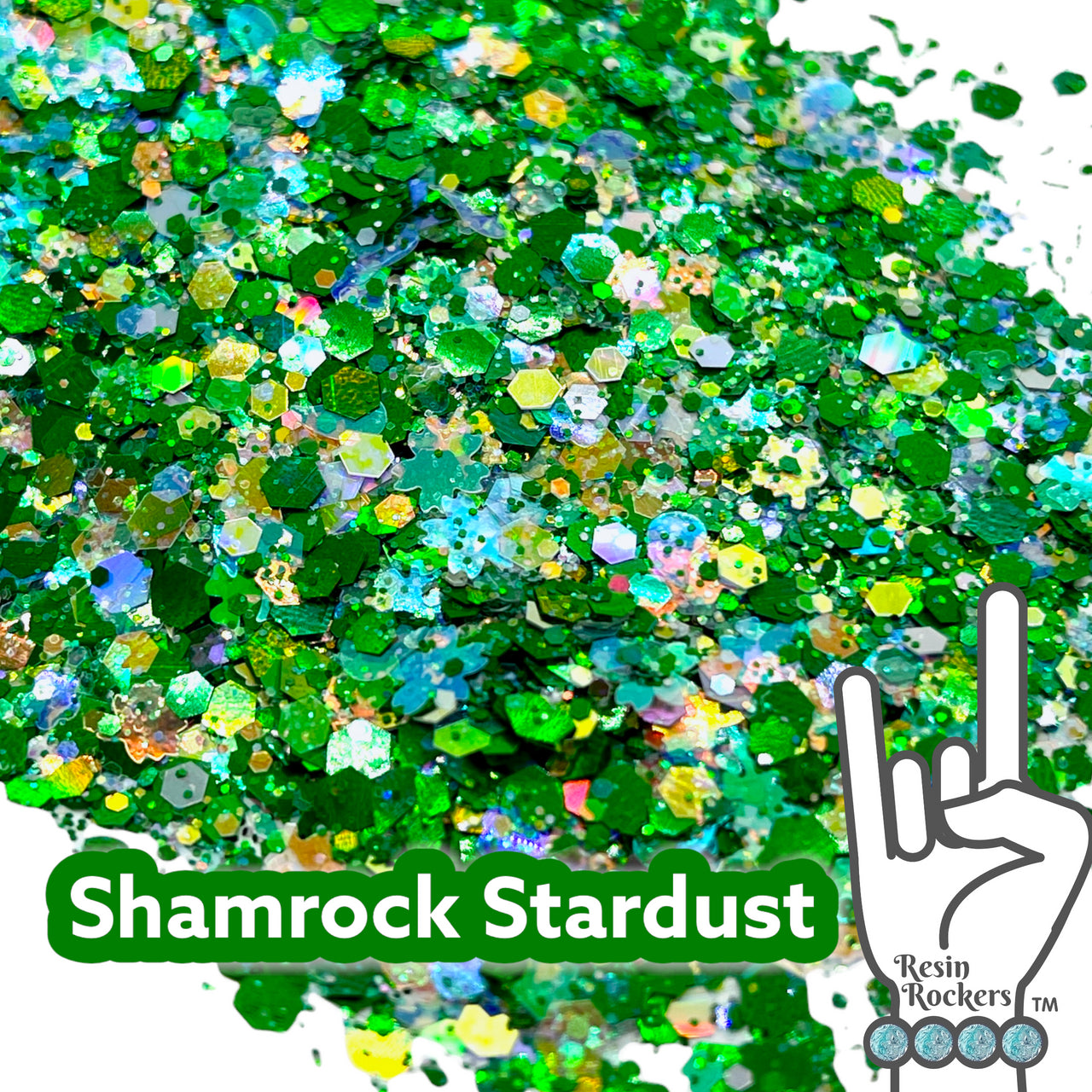 Shamrock Stardust Premium Pixie for Poxy Limited Edition Chunky Glitter Mix