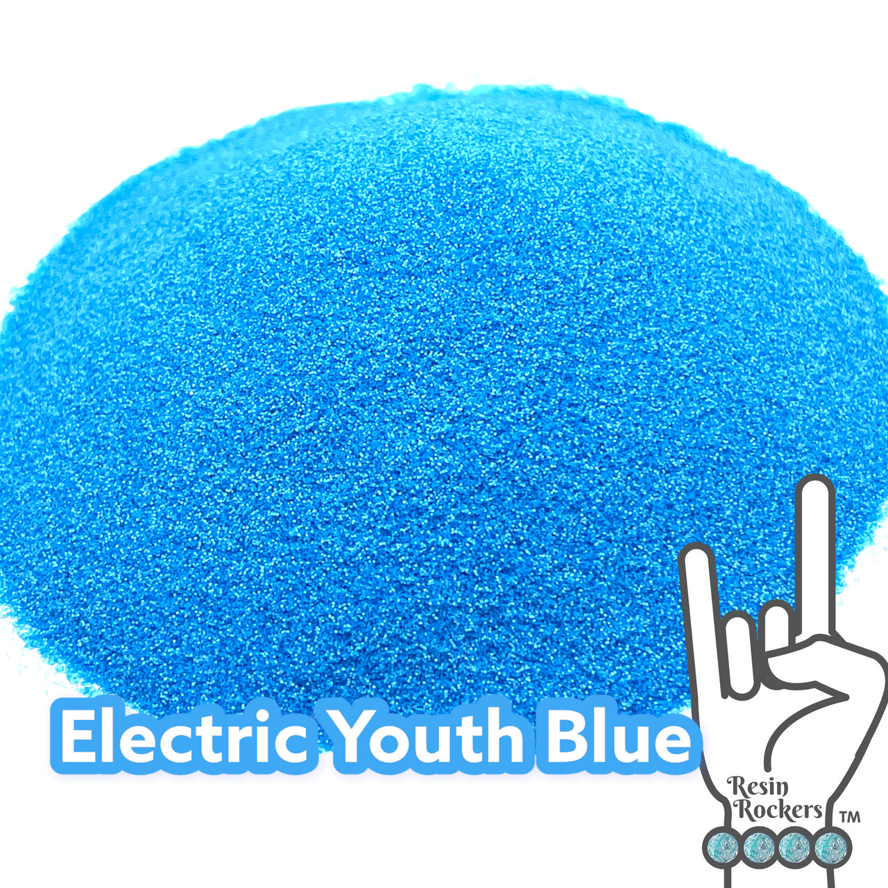Electric Youth Blue Fluorescent Pixie for Poxy Micro Fine Glitter