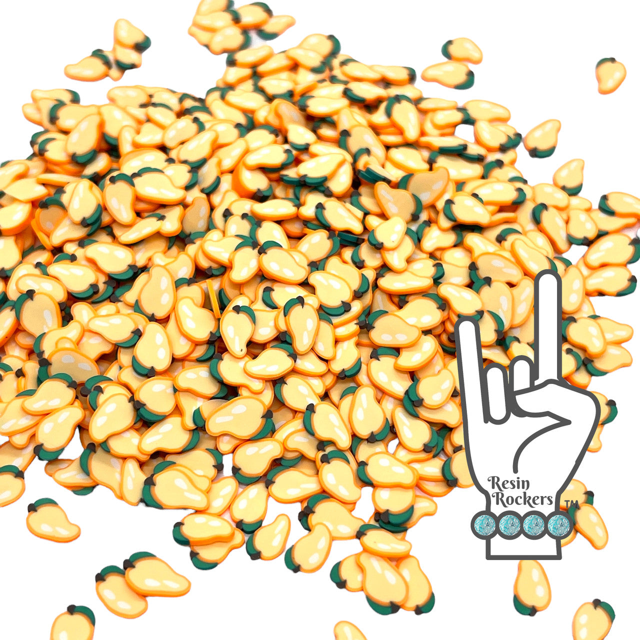 Mango Fruit Polymer Clay Pieces for Epoxy and UV Resin Art