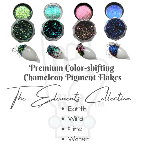 Resin Rockers Premium Color-shift Multi-chromatic Chameleon Pigment Flakes - The Elements Edition