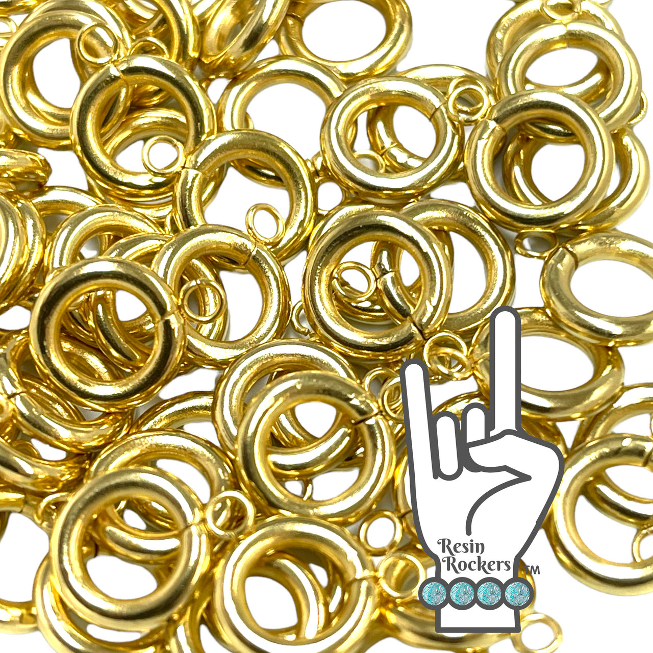 Papermate InkJoy Gel Pen Frustration Free Pen Charm Attachment Rings Plated Stainless Steel 25 Pack