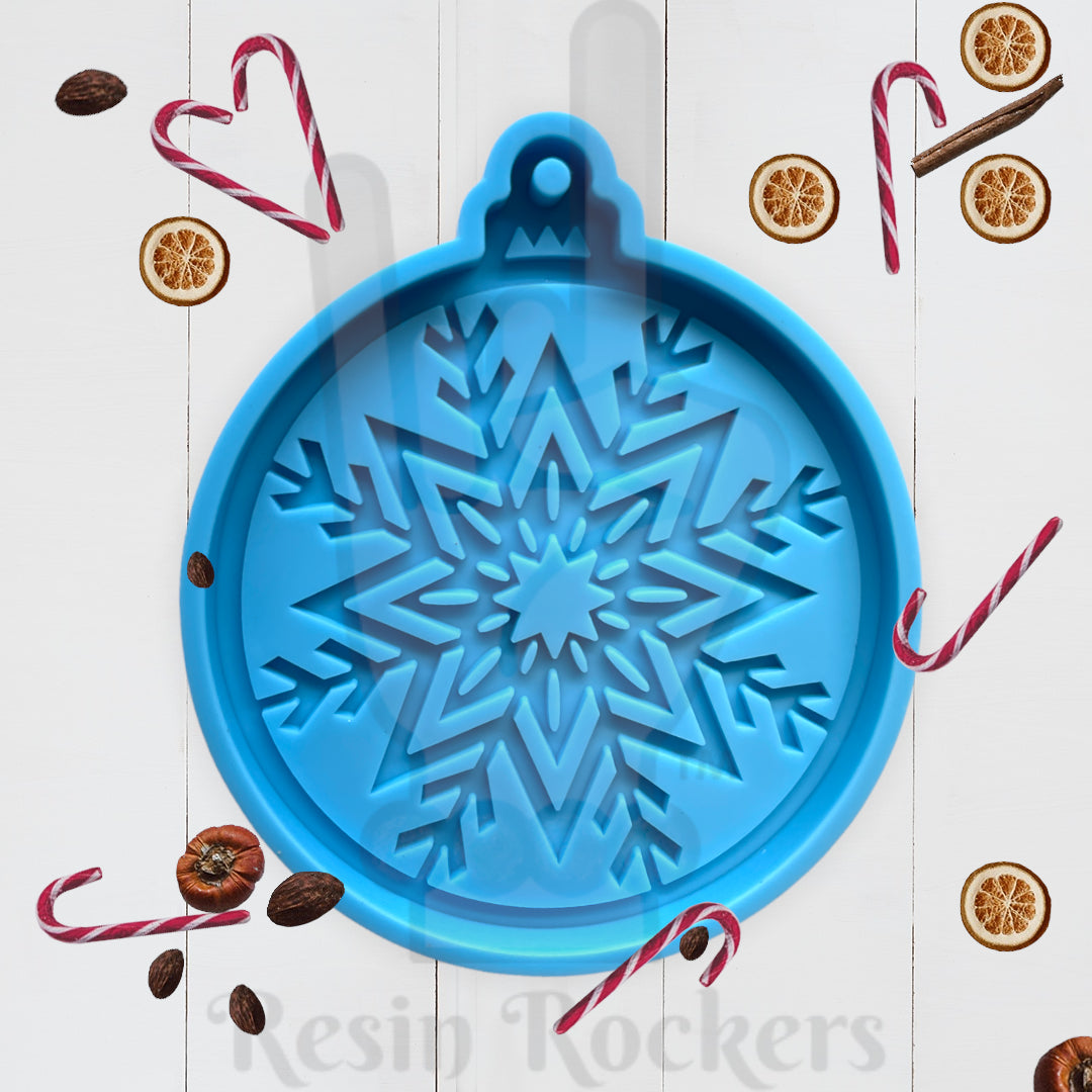 Snowflake Globe Ornament Silicone Mold for Epoxy Resin Art