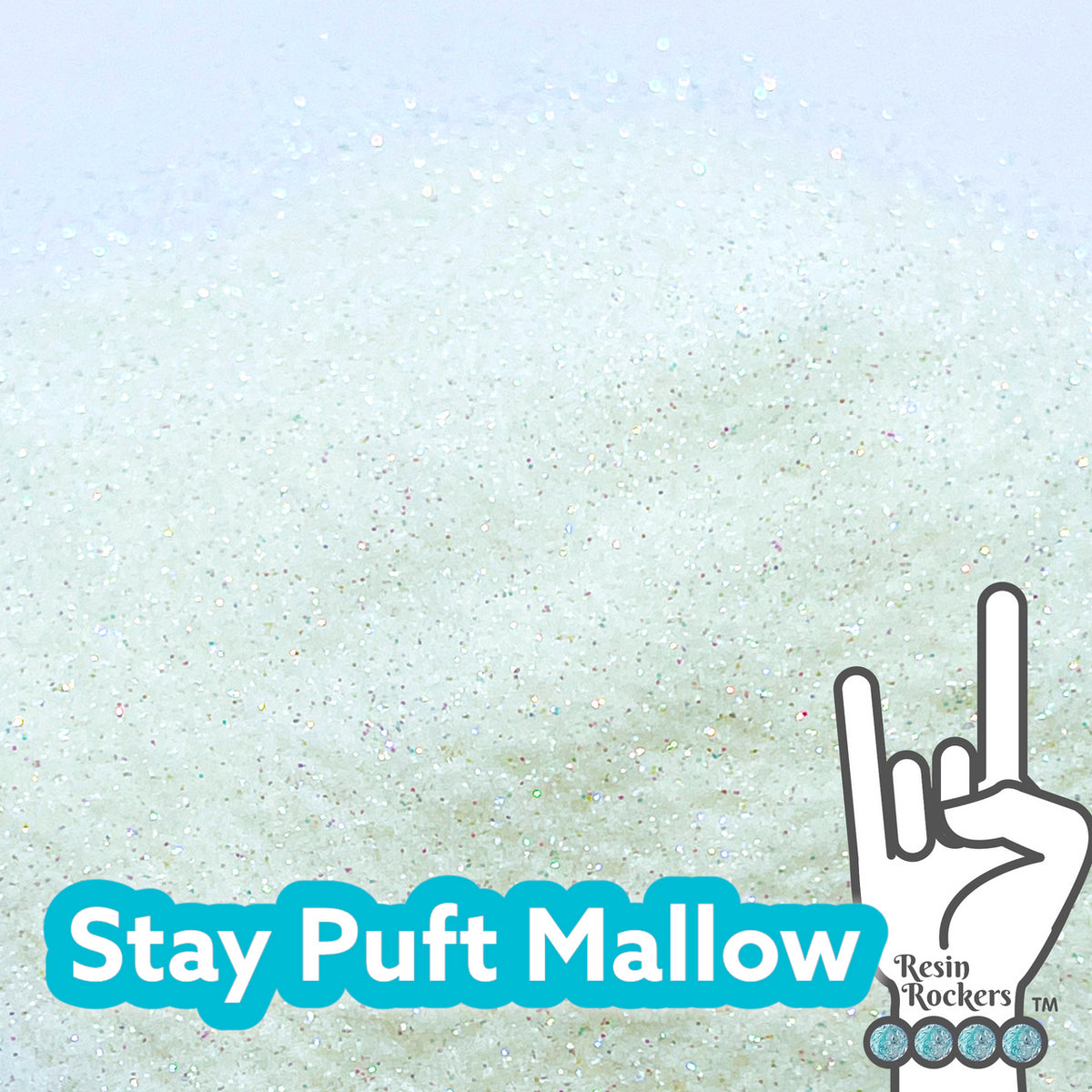 Stay Puft Mallow White Iridescent Pixie for Poxy Micro Fine Glitter
