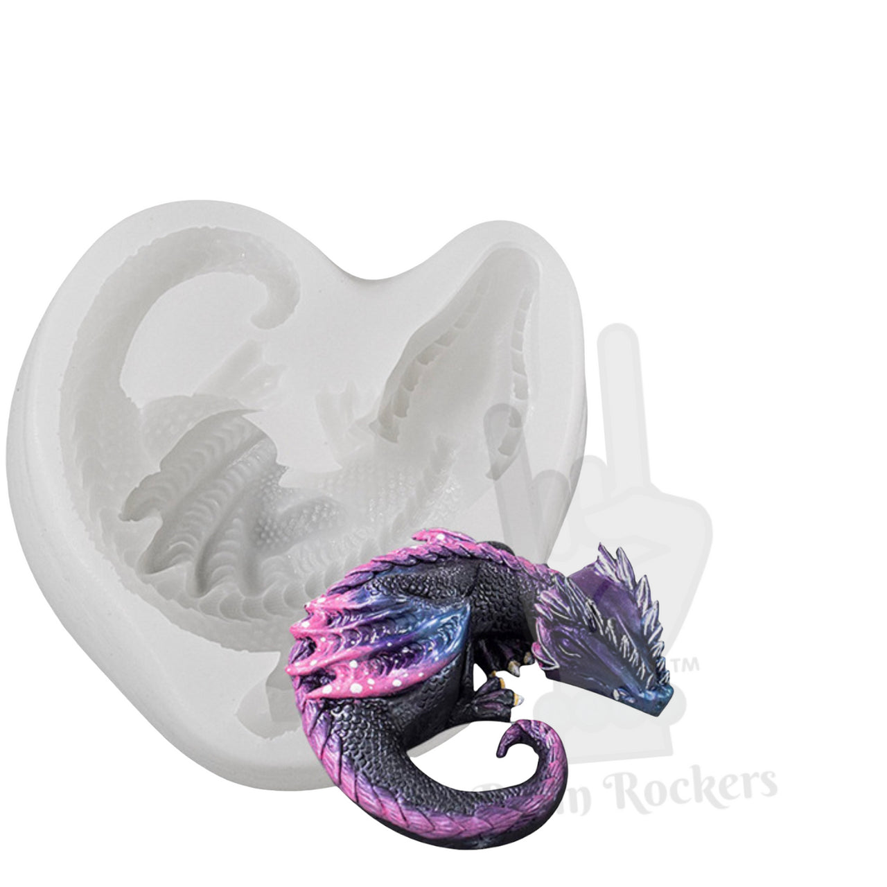 3D Fire Dragon Silicone Mold for Epoxy Resin Art