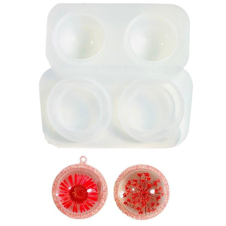 Pendant Transparent Silicone Eyeball Dome Pendant Mold Set for Epoxy Resin Art Jewelry Mini Dome