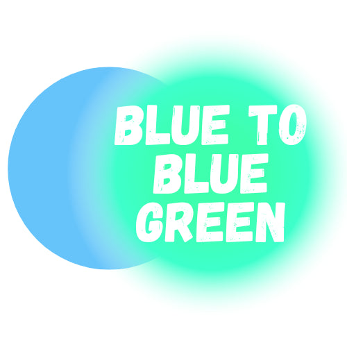 Blue to Blue Green Premium Glow Pigment Powder for Resin 2 Oz