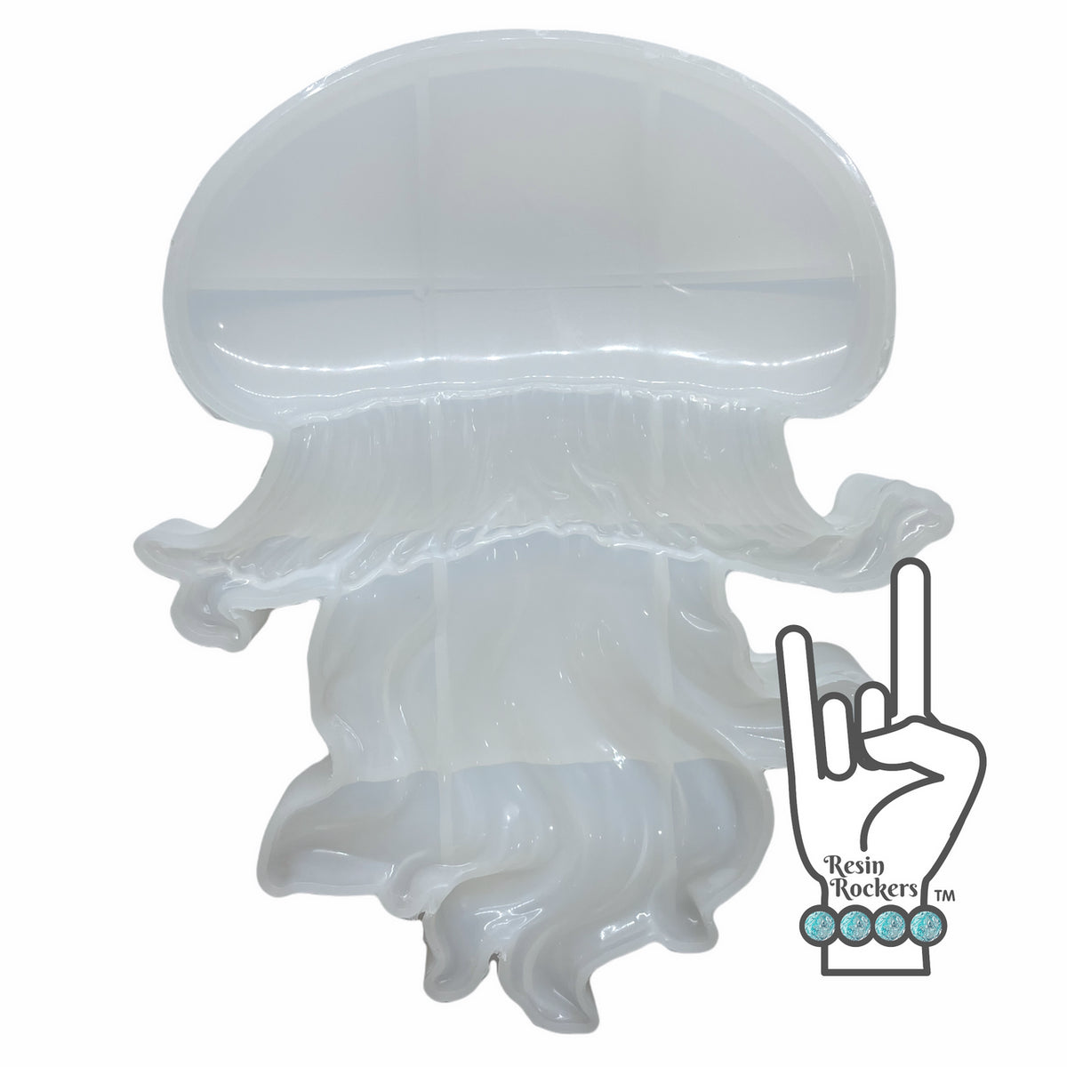 Large Jellyfish Transparent Silicone Mold for Epoxy Resin Art