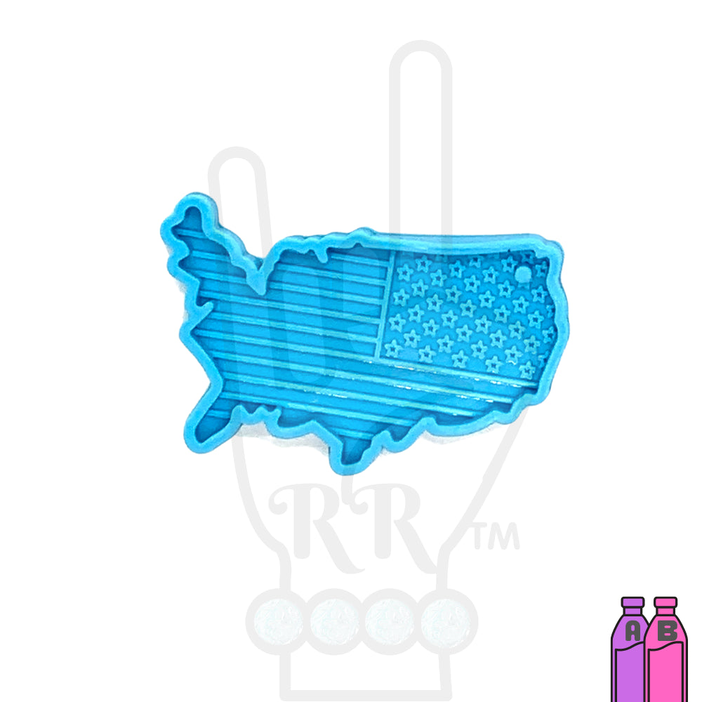 US Standard Shape Keychain Silicone Mold for Epoxy Resin Art