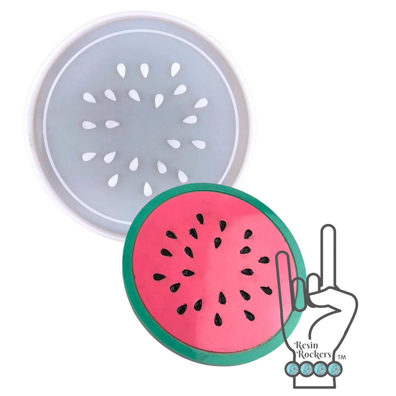 Large Watermelon Fruit Coaster or Mini Tray Mold for Epoxy Resin Art