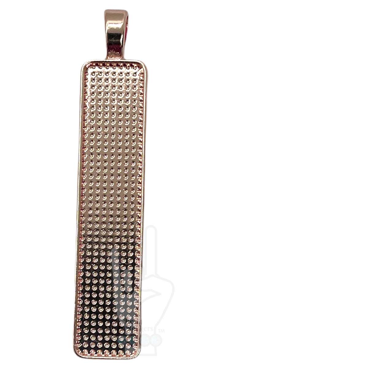 .5 x 2 Inch Stainless Steel Bar Shaped Necklace Bezel Pendant Blank for UV or Epoxy Resin