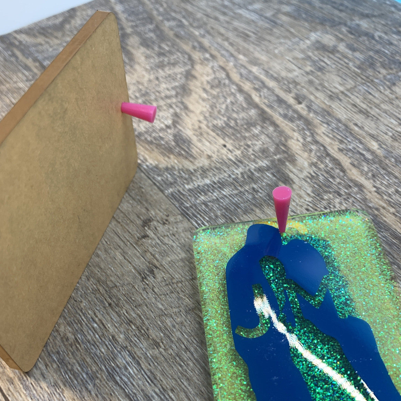 Silicone Plugs for Acrylic Blank Pendant Earrings Jewelry Keychains Badge Reels DIY for Epoxy and UV Resin Art High Temp