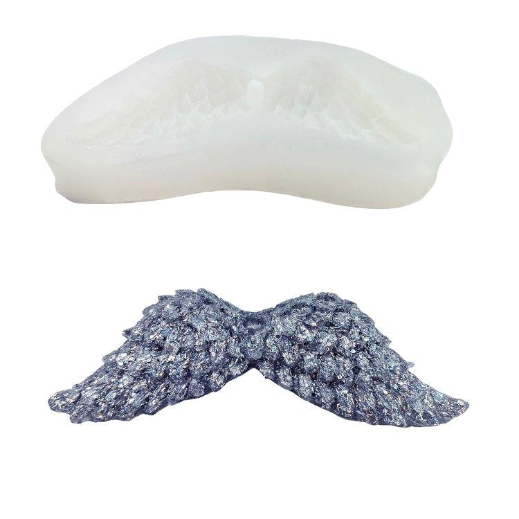 Feather Angel Wings Mold - Transparent Silicone - for Epoxy Resin Art Jewelry - Pendant or Keychain