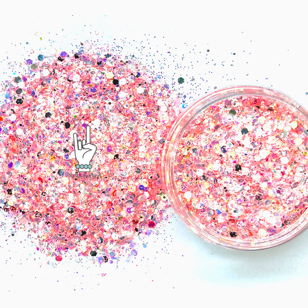 Love Bites Resin Rockers Exclusive Glam Metal Pixie for Poxy Chunky Glitter Mix