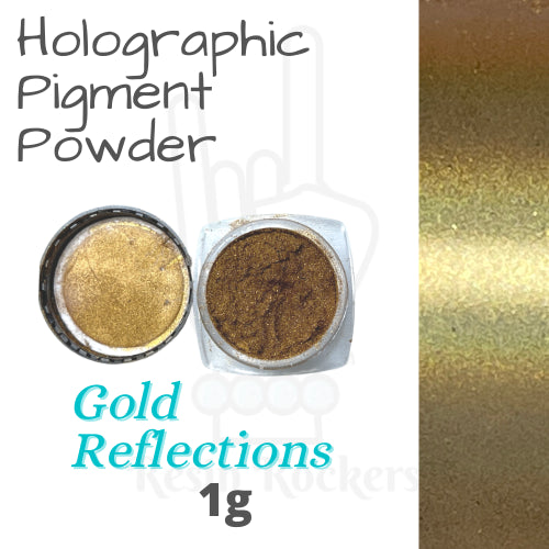 Resin Rockers Premium Gold Reflections Holographic Pigment Powder