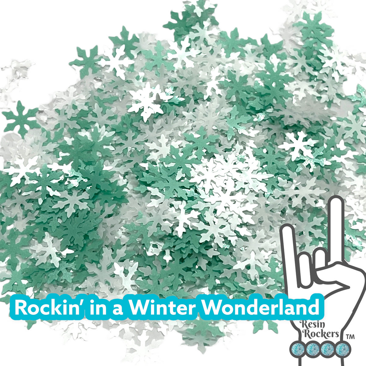 Rockin&#39; in a Winter Wonderland Pearlescent Glitter Shape Snowflake Mix