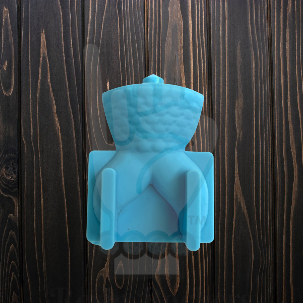 Blue Silicone 3D Mermaid Tail Straw Topper Mold for Epoxy Resin Art