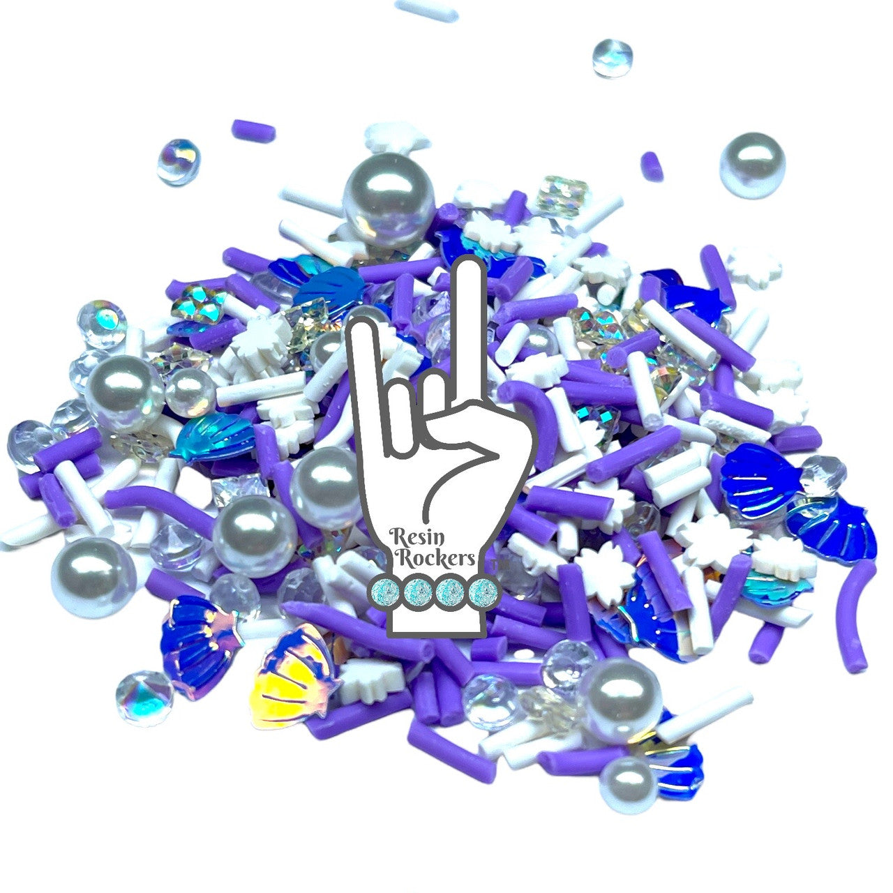 Lilac Seashell Polymer Clay Mega Mix Shaker Filler