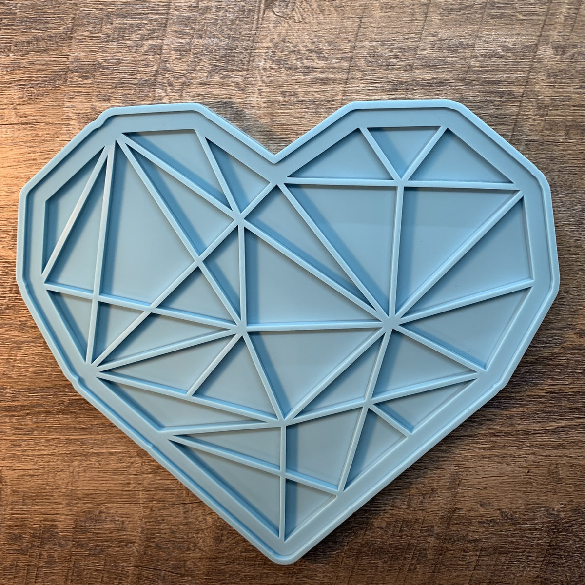 Geometric Mosaic Heart Silicone Mold for Epoxy Resin Art - Resin
