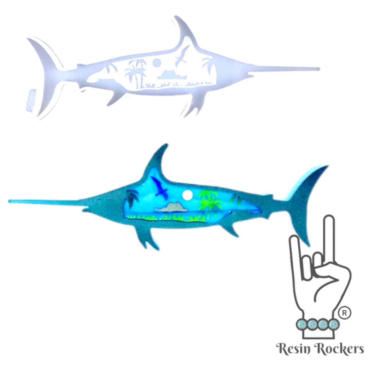 Swordfish Tray Silicone Mold for Epoxy Resin Art