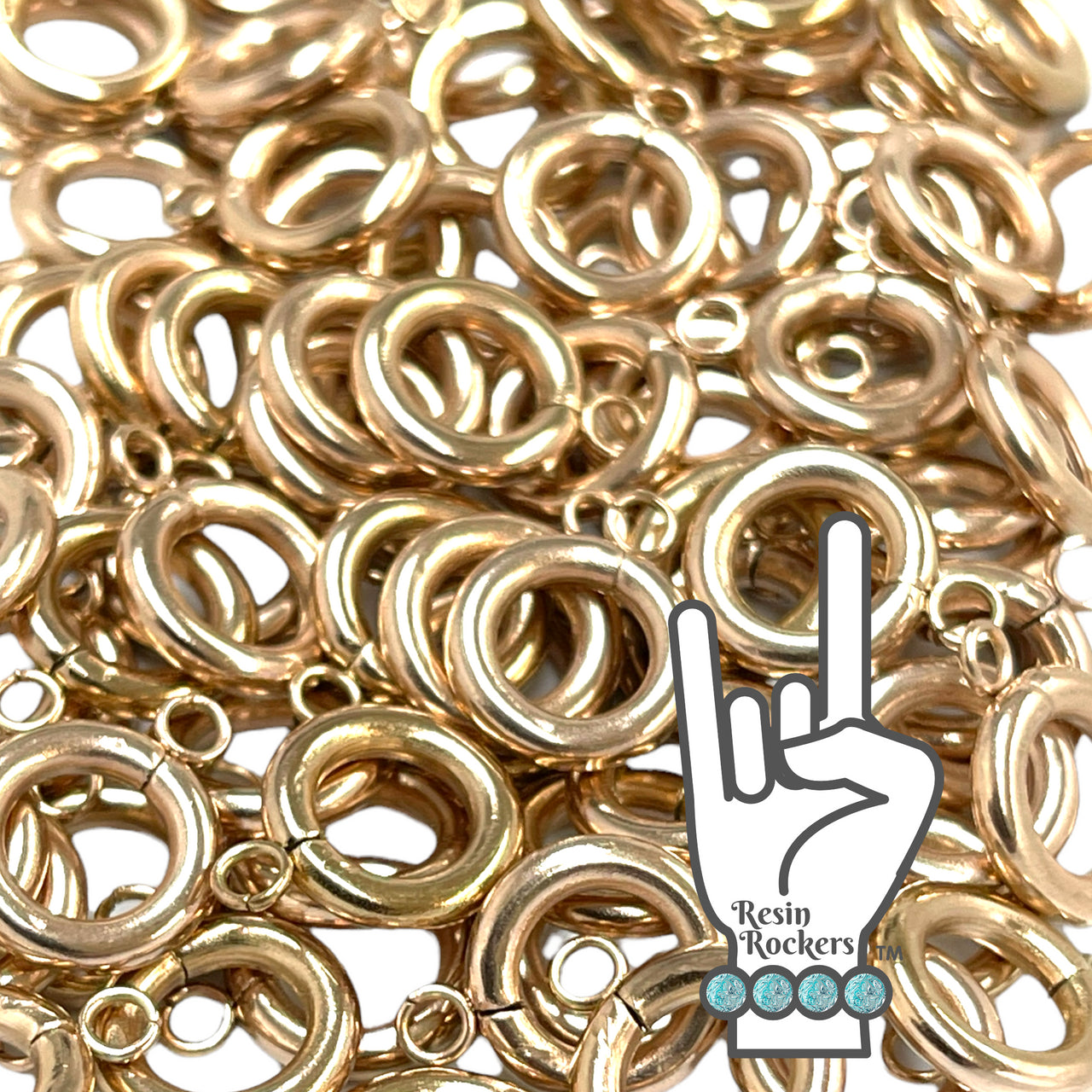 Sharpie S Gel ONLY Frustration Free Pen Charm Attachment Rings Plated Stainless Steel 25 Pack