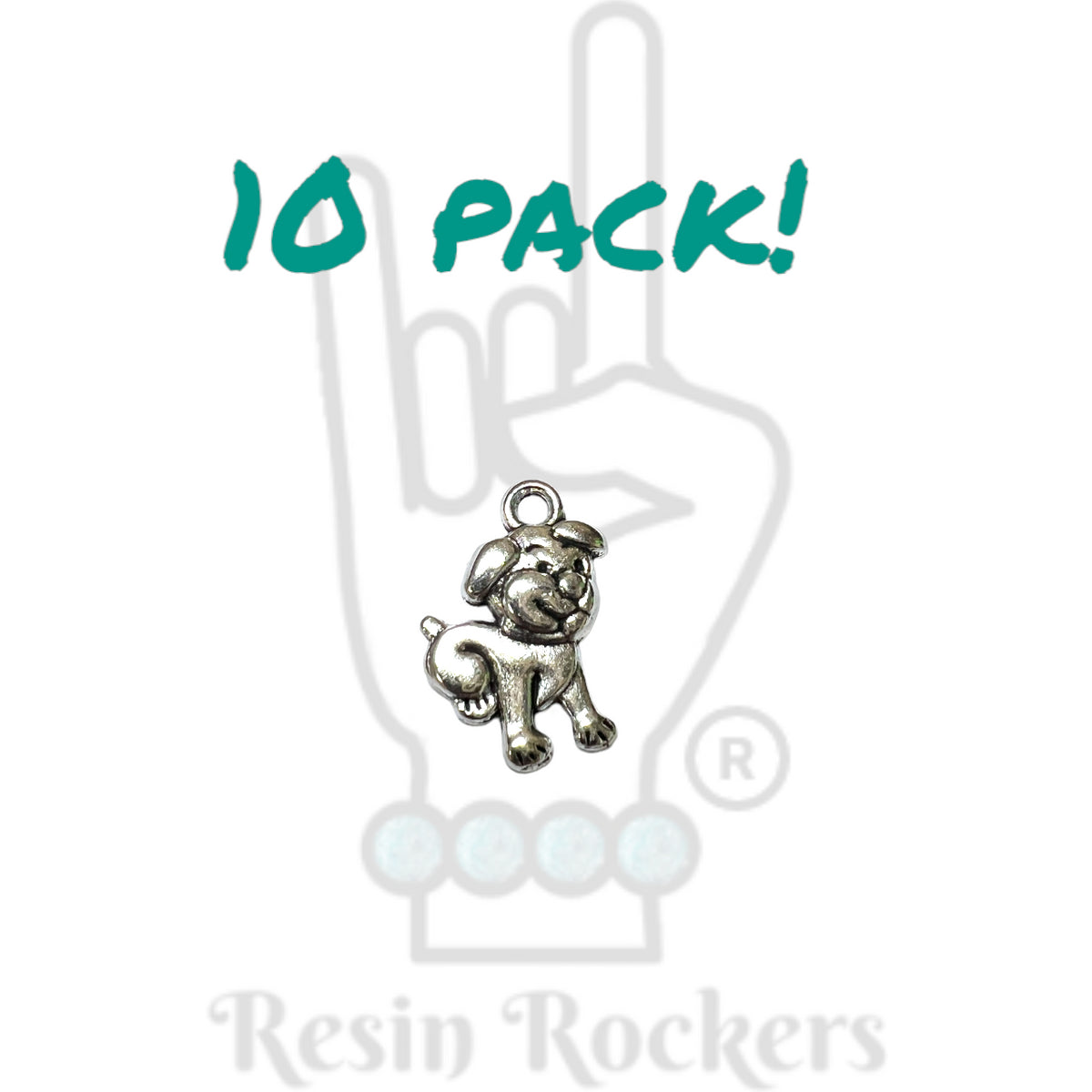Mini Puppy Dog Charm - 10 Pack