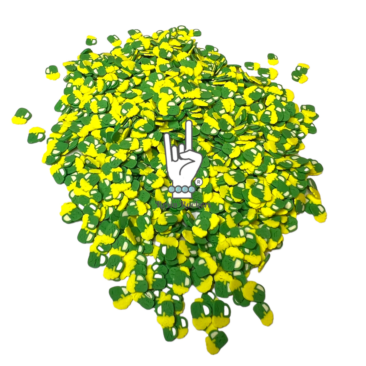 St. Patty's Day Green Beer Polymer Clay Pieces for Epoxy and UV Resin Art