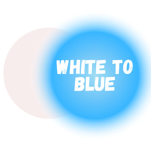 White to Blue Premium Glow Powder for Resin 2 Oz