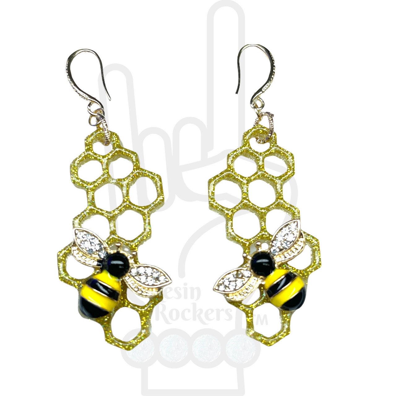 Honeycomb Dangle Earring Mold for UV and Epoxy Resin Bee