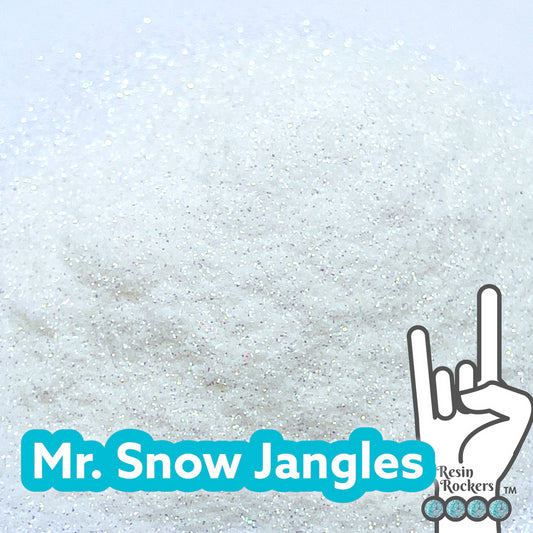 Mr. Snow Jangles White Iridescent Pixie for Poxy Micro Fine Glitter