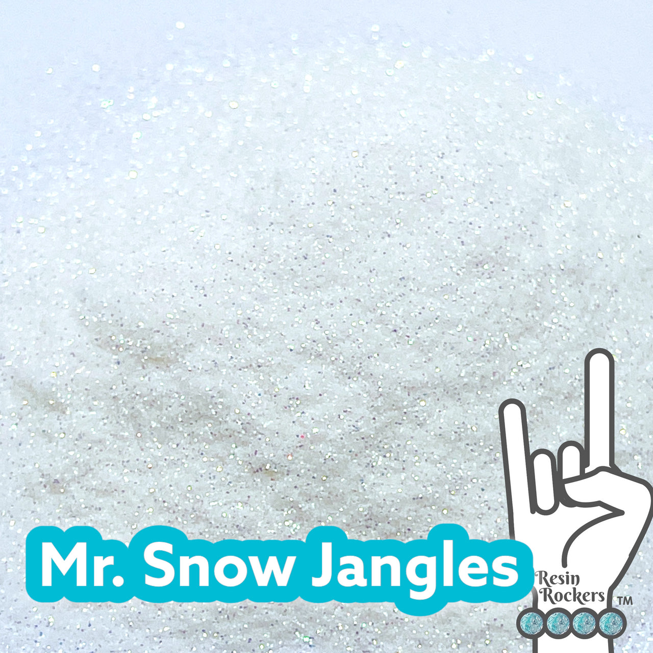 Mr. Snow Jangles White Iridescent Pixie for Poxy Micro Fine Glitter