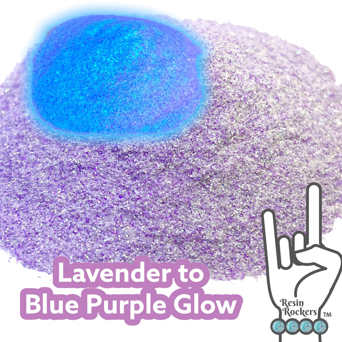 Glamour and Glow Lavender to Blue Purple Glow in the Dark Pixie for Poxy Color Changing Microfine Glitter