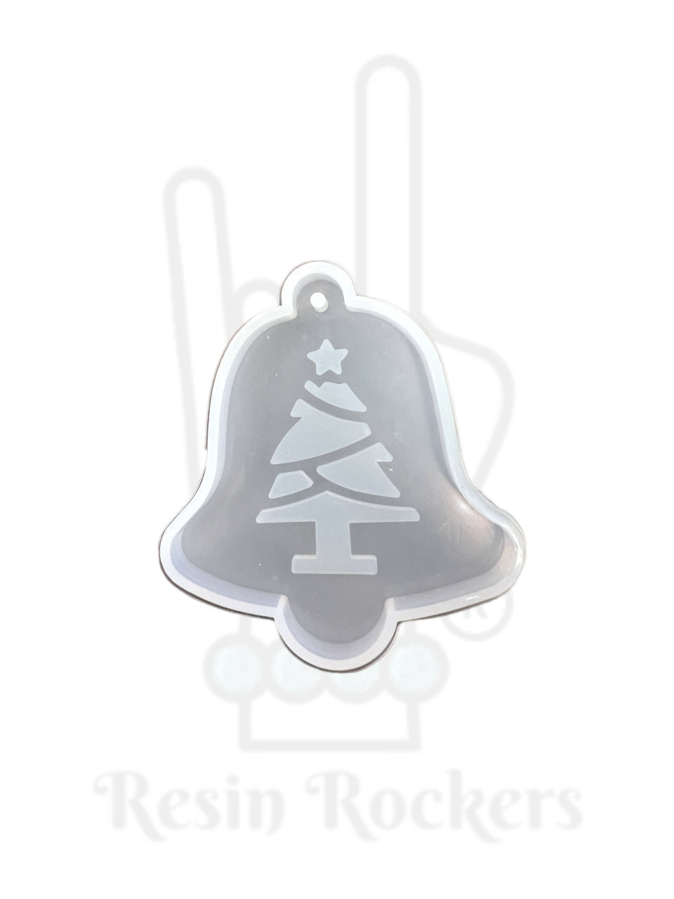 Bell With Christmas Tree Keychain or Ornament Silicone Mold for UV &amp; Epoxy Resin Art