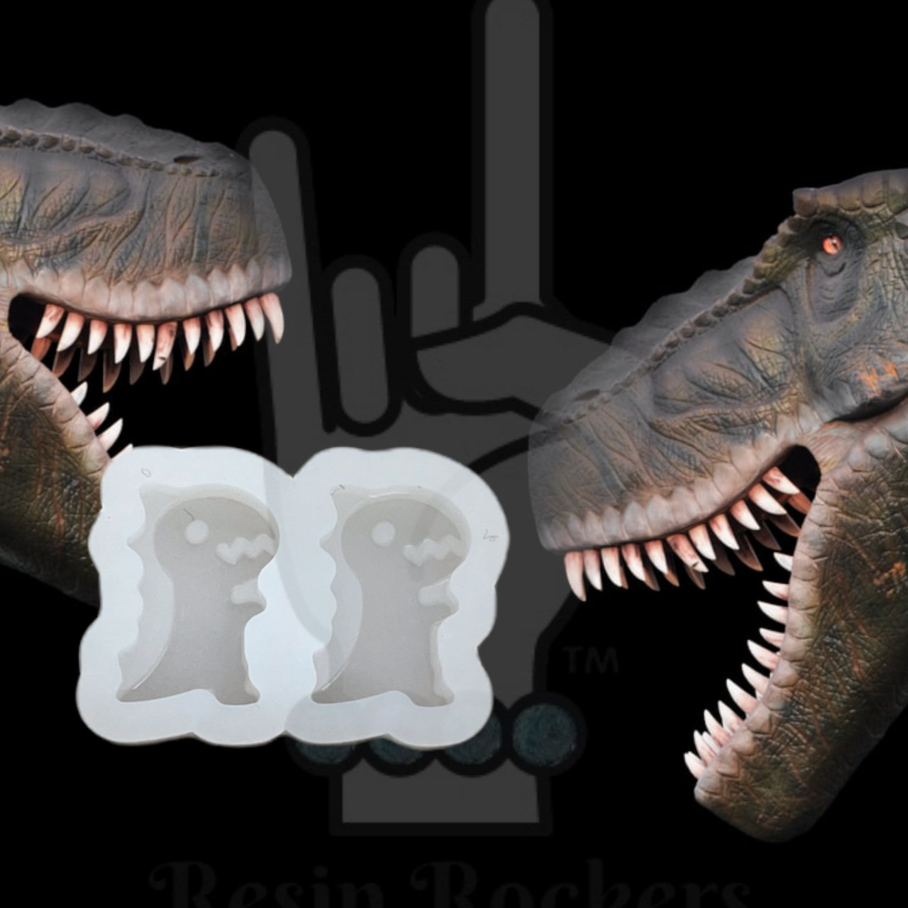 UV Safe Dinosaur Stud Earring Mold for Epoxy Resin Art