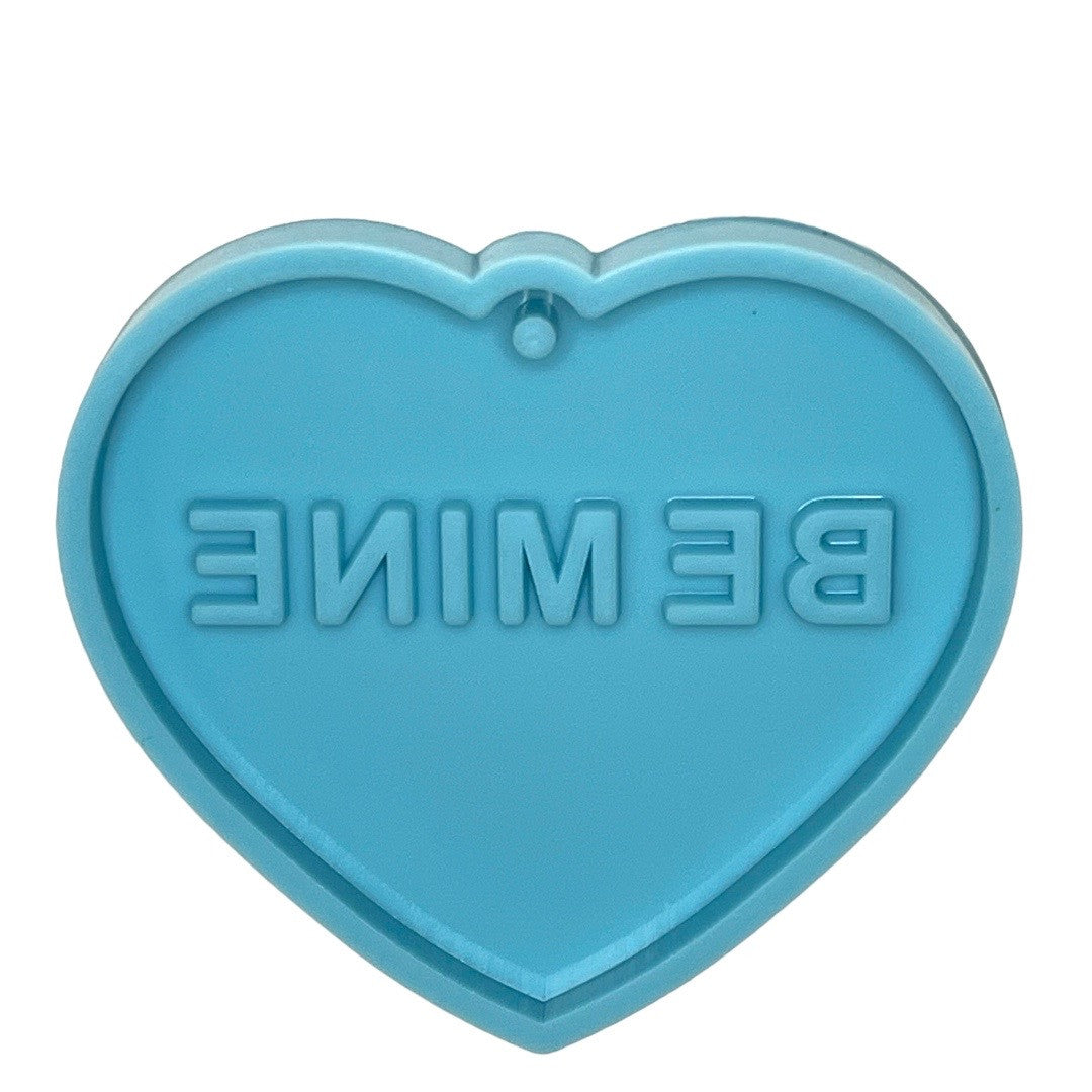 Be Mine Heart Keychain Silicone Mold for Epoxy Resin Art