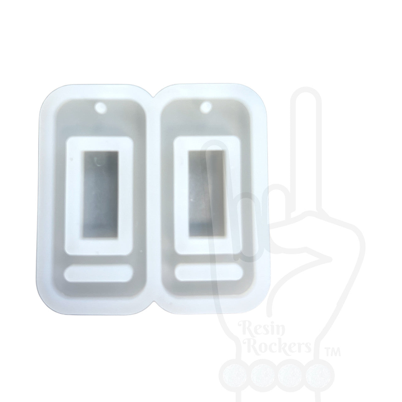 UV Safe Double Rectangle Dangle Small Earring Mold for UV and Epoxy Resin Art