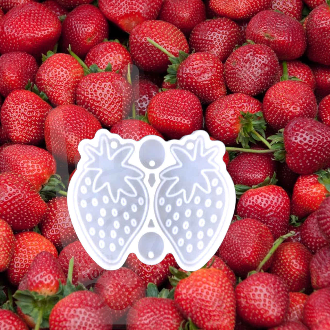 UV Safe Strawberries Dangle Earring Mold for UV and Epoxy Resin Art