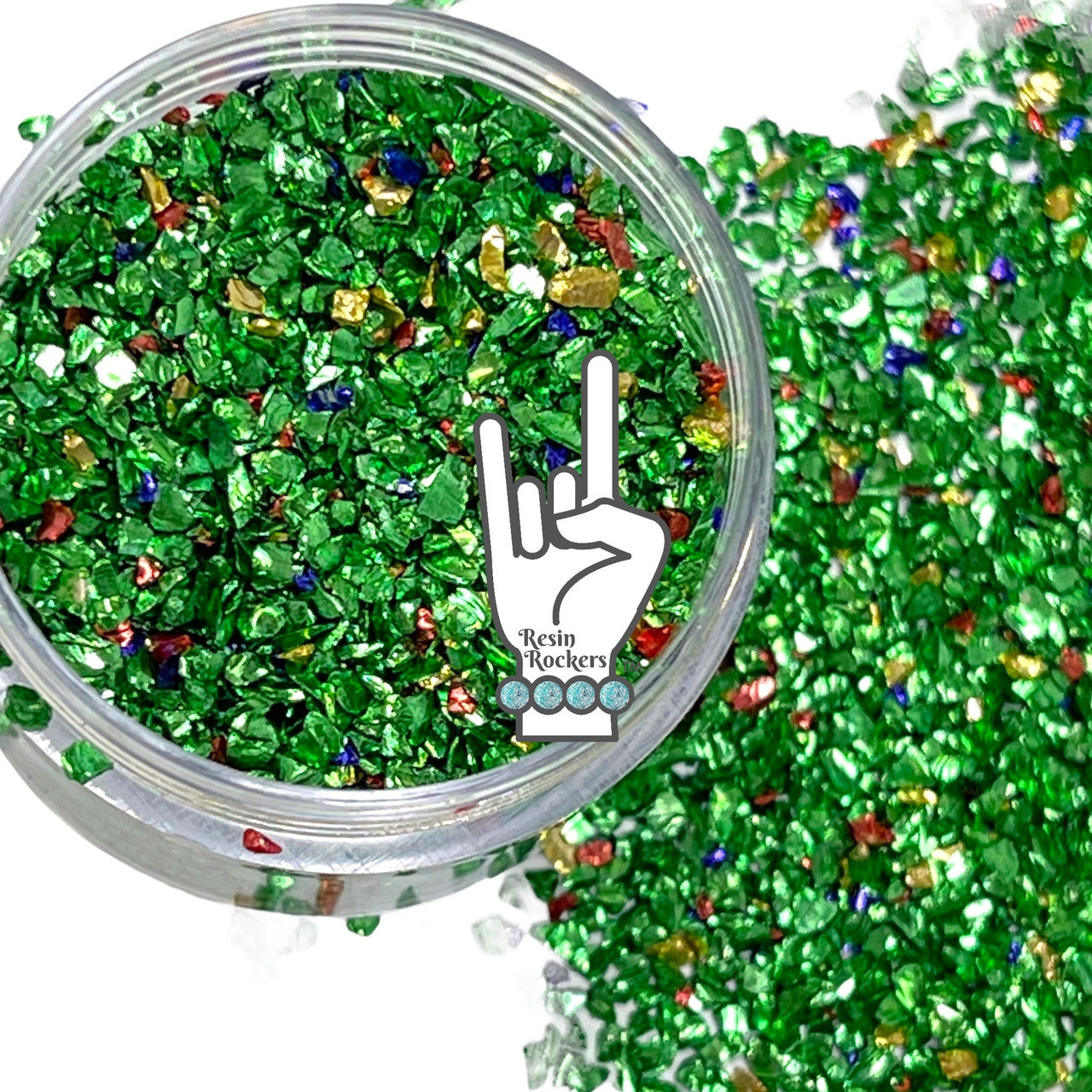Rockin' Around the Christmas Tree Premium Grade German Glitter Mix for Epoxy and UV Resin Art