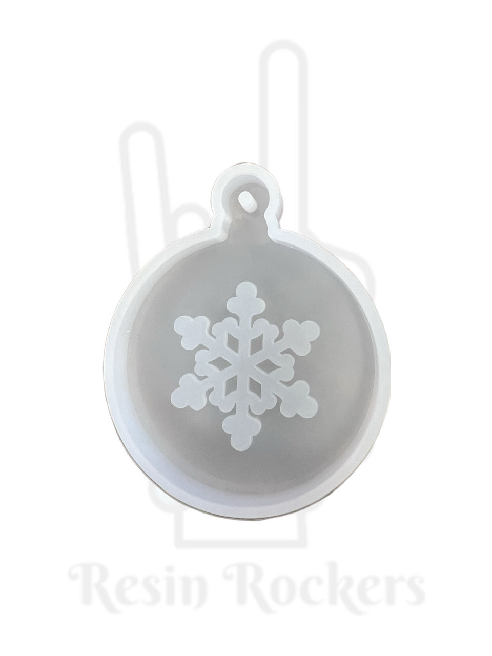 Ornament With Snowflake Keychain or Ornament Silicone Mold for UV &amp; Epoxy Resin Art