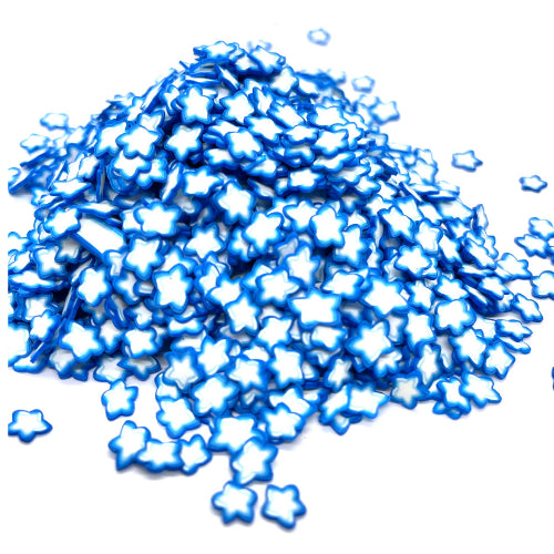 Stars Polymer Clay Pieces for Epoxy and UV Resin Art - Blue and White