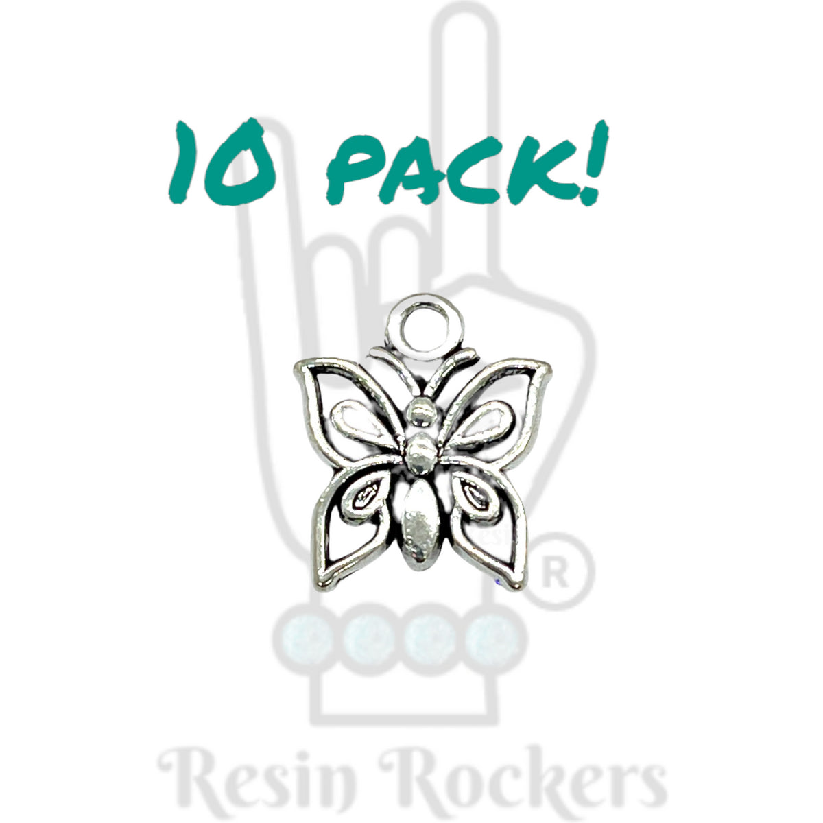 Mini Butterfly Charm - 10 Pack