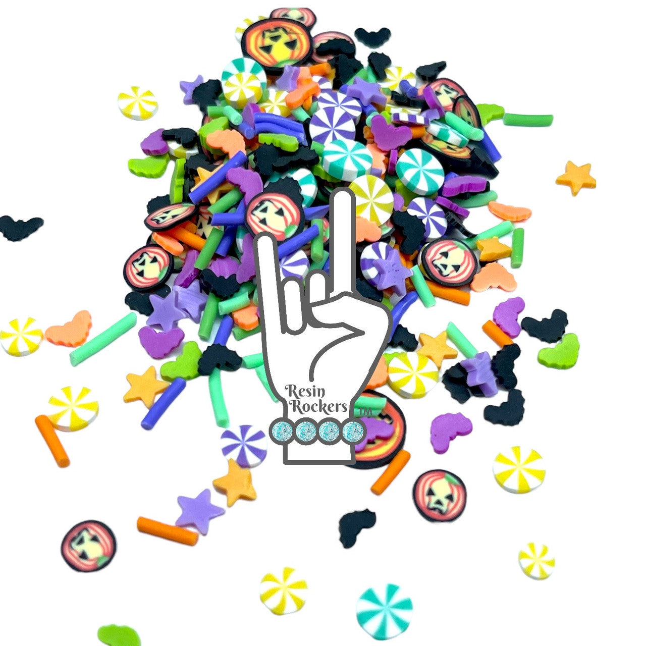 Mouse Bat Jack-O-Lantern Spooky Polymer Clay Mix for Epoxy and UV Resin Art